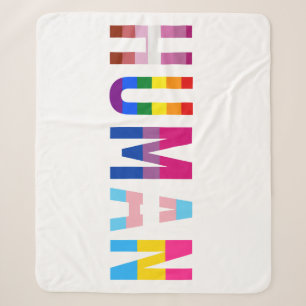 Cobertor Sherpa Bandeira LGBT Humana Mês do Orgulho Gay Transexual