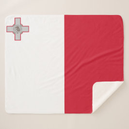 Cobertor Sherpa Bandeira maltesa