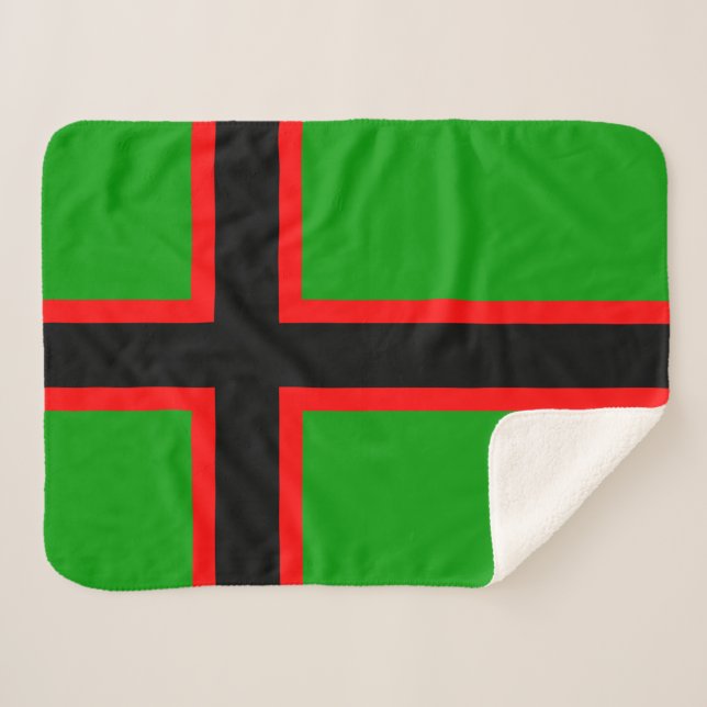 Cobertor Sherpa Bandeira Nacional da Carélia (Frente (Horizontal))