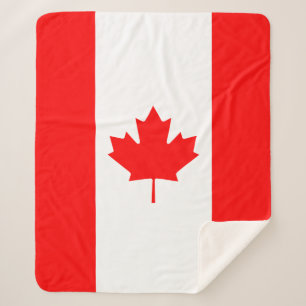 Cobertor Sherpa Bandeira Nacional Patriótica do CANADÁ