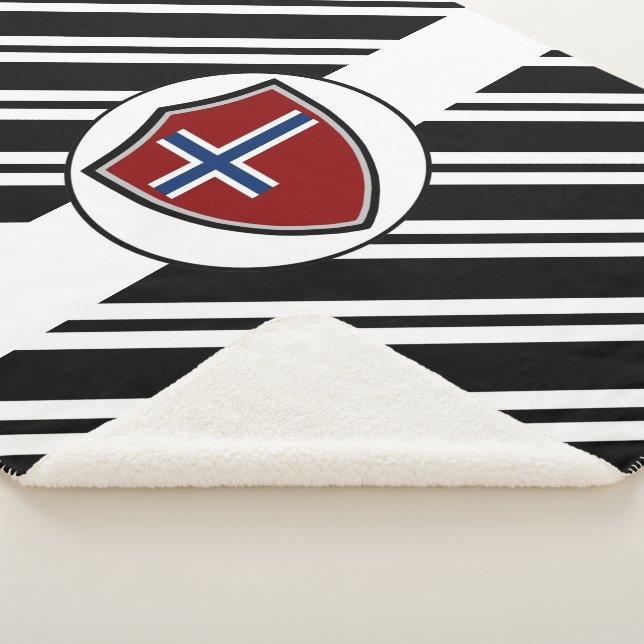 Cobertor Sherpa Bandeira norueguesa (3/4)