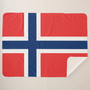 Cobertor Sherpa Bandeira norueguesa (Noruega)