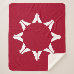 Cobertor Sherpa Bandeira Oglala Lakota Sioux