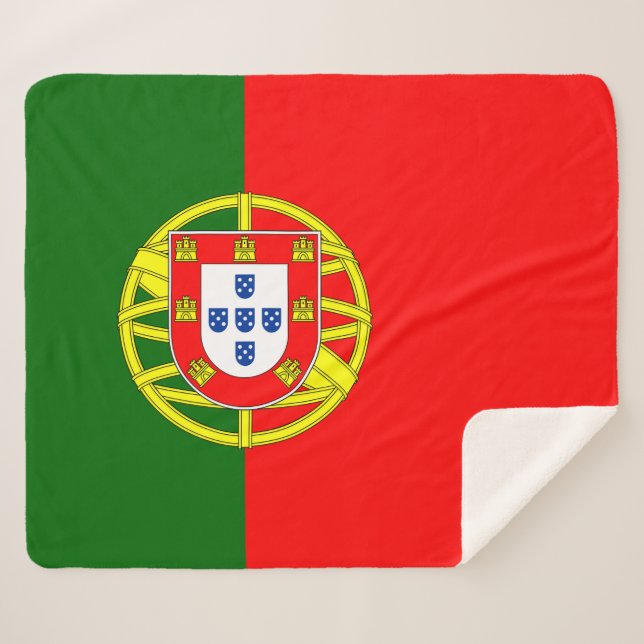 Cobertor Sherpa Bandeira Portuguesa (Portugal) (Frente (Horizontal))