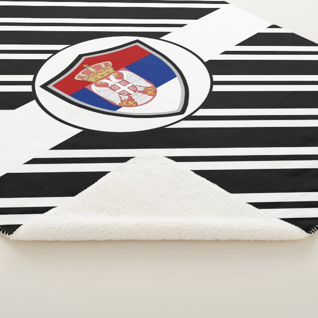 Cobertor Sherpa Bandeira sérvia (3/4)