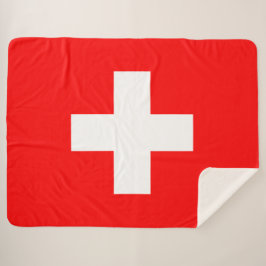 Cobertor Sherpa Bandeira Suíça (Suiça)