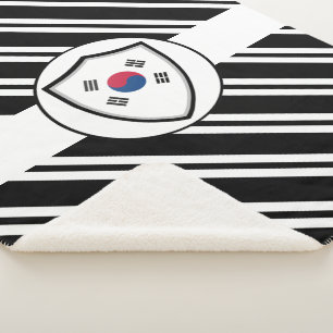 Cobertor Sherpa bandeira sul-coreana