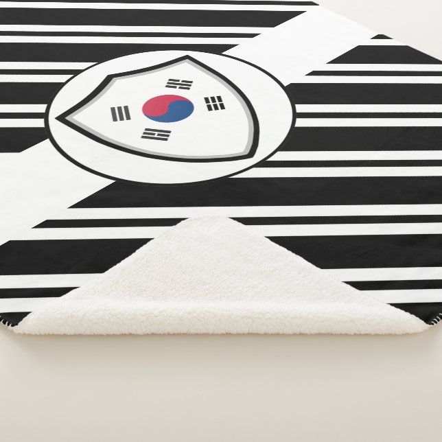 Cobertor Sherpa bandeira sul-coreana (3/4)