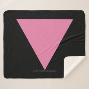 Cobertor Sherpa bandeira triângulo rosa SlipperyJoe's símbolo rosa