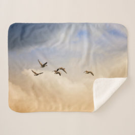 Cobertor Sherpa Bando de Aves em Voo