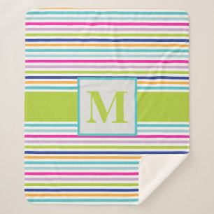 Cobertor Sherpa Banhas Coloridas - Azul, Laranja, Rosa, Verde, Tea