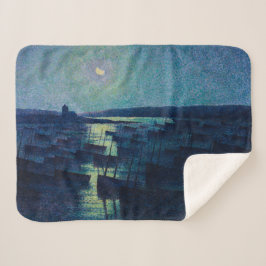 Cobertor Sherpa Barcos de pesca à Lua (Camaret, França)