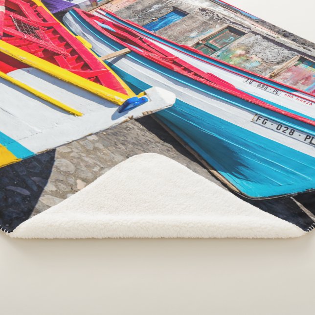 Cobertor Sherpa Barcos de Pesca Coloridos, Cabo Verde (3/4)