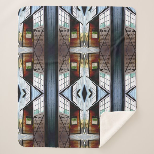 Cobertor Sherpa Barn Door Perspective, Revelation 3:8 (Frente)