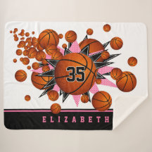 basquete bolas cor-de-rosa estrelas pretas sala es