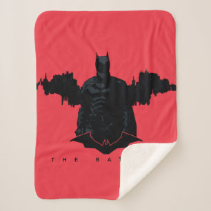 Cobertor Sherpa Batman Gotham Silhouette