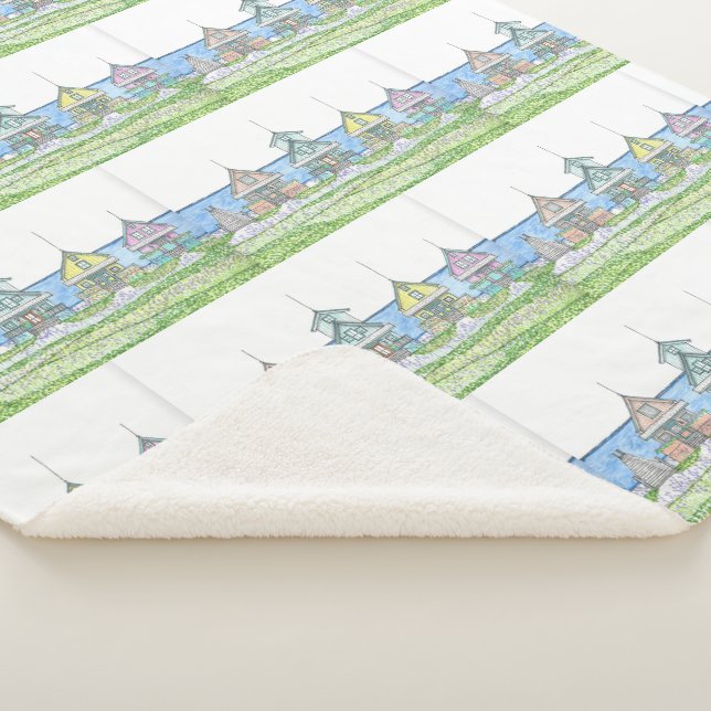Cobertor Sherpa Beach Cottage Sherpa Blanket (3/4)