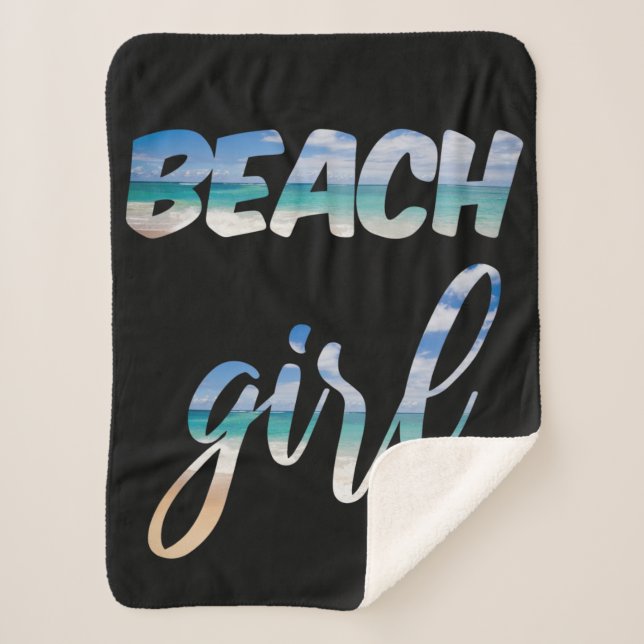 Cobertor Sherpa Beach Girl (Frente)