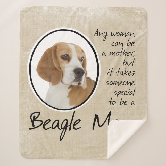 Cobertor Sherpa Beagle Mãe (Frente)