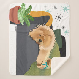 Cobertor Sherpa BEARY AWAKE - CHOW sherpa blanket