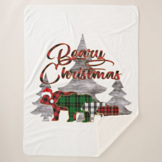 Cobertor Sherpa Beary Christmas Sherpa Blanket