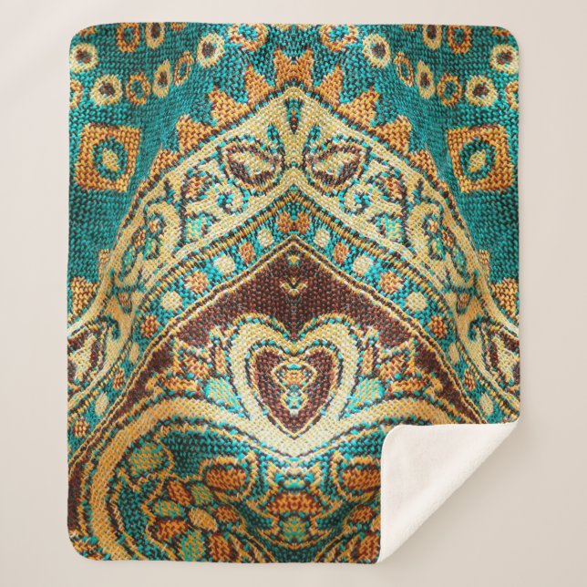 Cobertor Sherpa Beautiful, arab, arabic, arabian, arabesque fabric (Frente)