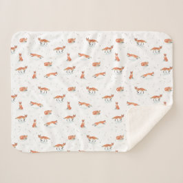 Cobertor Sherpa Bebê de Raposa de inverno