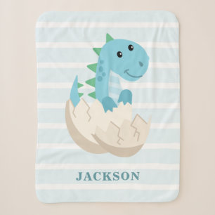 Cobertor Sherpa Bebê Dinossauro Bonito Menino Personalizado