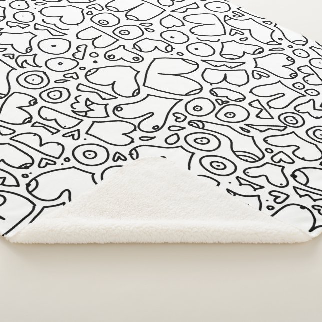 Cobertor Sherpa Bebê feminista engraçado (3/4)