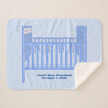 Bebê Novo Cribo Azul Crib Personalizado Bebê