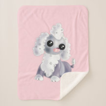 Bebê rosa Sherpa Blanket com Cachorro Pet Bonito