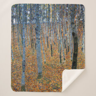 Cobertor Sherpa Beech Grove I   Gustav Klimt  