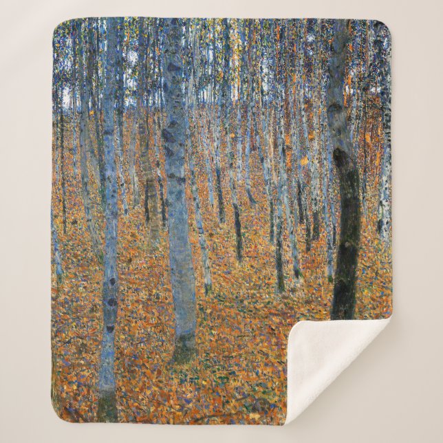 Cobertor Sherpa Beech Grove I | Gustav Klimt | (Frente)