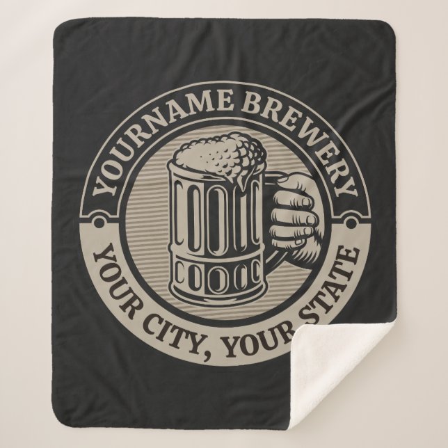 Cobertor Sherpa Beer Breeke Personalizado Brewery Big Mug (Frente)