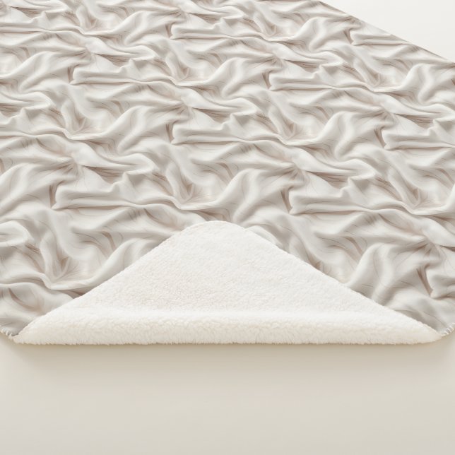 Cobertor Sherpa Bege, Creme e Marfim Neutro (3/4)