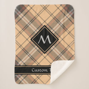 Cobertor Sherpa Beige e Brown Tartan
