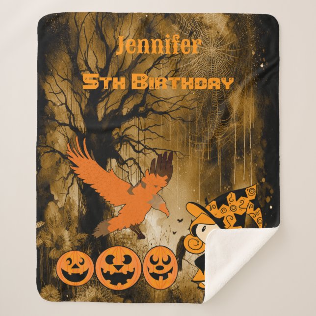 Cobertor Sherpa Bela Bruxa Maravilha Viajante Jack Cobwebday (Frente)