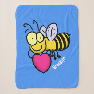 Cobertor Sherpa Bela engraçada bonita com ilustração cardíaca