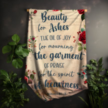 Beleza Para Ashes, Isaiah 61:3, Escritura De Rosa
