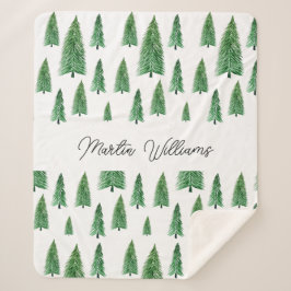 Cobertor Sherpa Beleza personalizada do país de férias de inverno