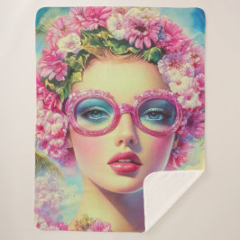 Cobertor Sherpa Beleza Tropical Retroativa