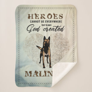 Cobertor Sherpa Belga Malinois - pastor belga - Maligator