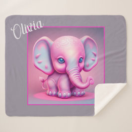 Cobertor Sherpa Belo Animador Elefante Sherpa Blanket