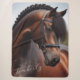 Cobertor Sherpa Belo Equestre Marrom