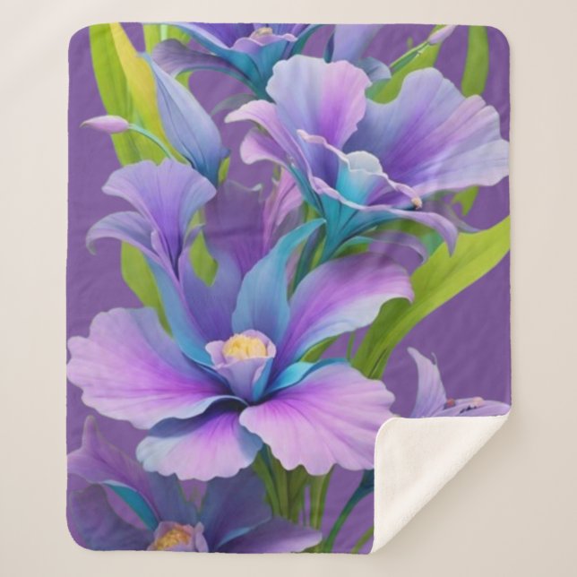 Cobertor Sherpa Belo floral Sherpa Blanket (Frente)