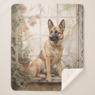 Cobertor Sherpa Belo German shepherd