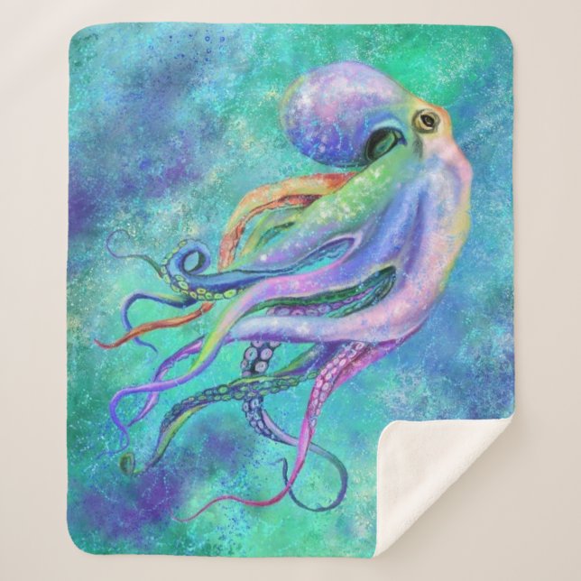 Cobertor Sherpa Belo Octopus Sherpa Blanket (Frente)