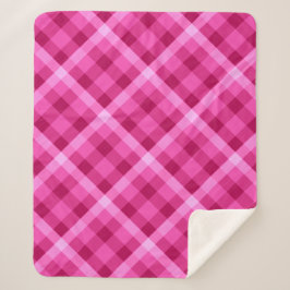 Cobertor Sherpa Belo rosa Xadrez magenta média Sherpa Blanket