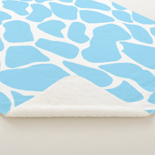 Cobertor Sherpa Berçário de Girafa Safari Azul Pastel
