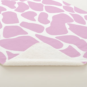 Cobertor Sherpa Berçário de Girafa Safari Rosa Pastel 